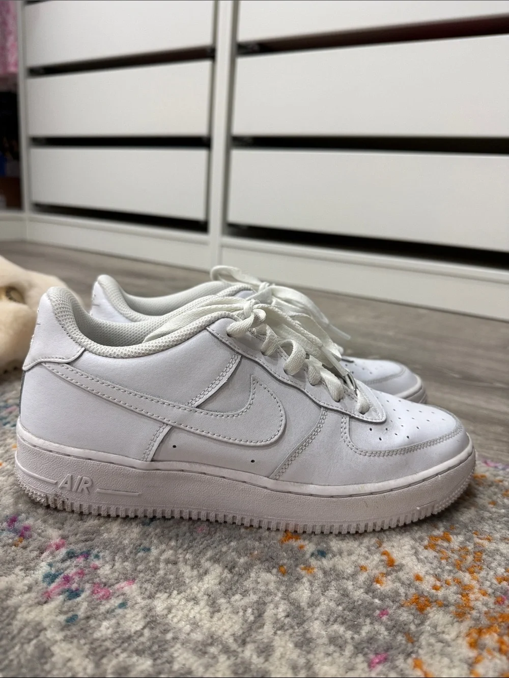 Nike kids Air Force 1 sneaker white